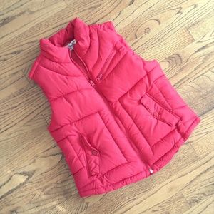 Red Winter Vest Womens Medium